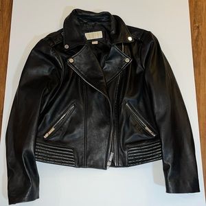 Michael x Michael Kors Leather Moto Jacket XL